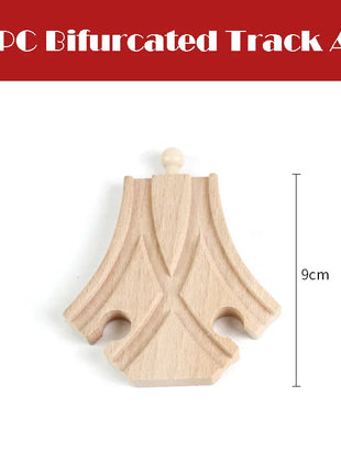 Nuova binario ferroviario in legno Tutti i tipi Biforcazione binario forcella Accessori per binari in legno di faggio adatti per binari in legno Thomos Giocattolo Regalo per bambini