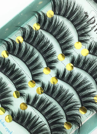 10/2 Pairs Mink Eyelashes Natural 3D Lashes Faux Cils Makeup Dramatic False Eyelashes Wholesale Eyelash Extension Makeup Tools