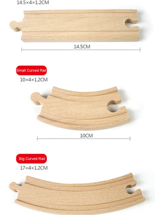 Nuova binario ferroviario in legno Tutti i tipi Biforcazione binario forcella Accessori per binari in legno di faggio adatti per binari in legno Thomos Giocattolo Regalo per bambini