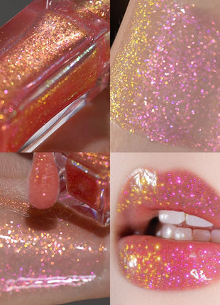 CHARMACY Duochrome Mineral Liquid Lipstick Chameleon Holographic Lip Gloss with Shimmer Aurora Effect Glitter Makeup - Riparo82