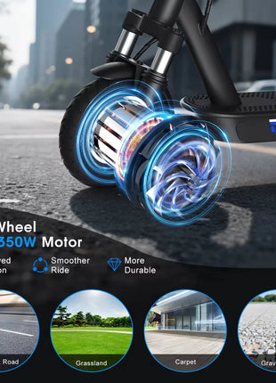 US Stock Cheap Folding Adults 350W Motor E Scooter Blue Mobility Moped 30kmh Electric Bike Foldable Scooter for Men - riparo82