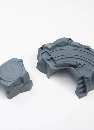 Accessori per binari del treno in legno a doppio tunnel in plastica grigia Accessori per binari a tunnel Giocattoli ferroviari in legno compatibili con binari Thomas Biro - riparo82