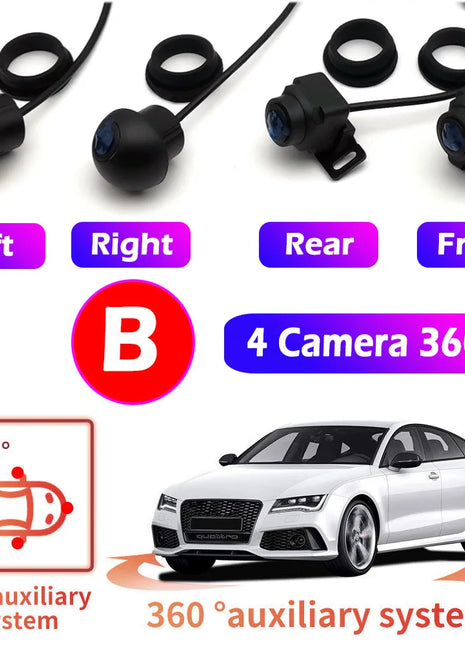 360° Panoramic Camera 1080P HD Rear / Front / Left / Right 360 Panoramic Accessories for Car android Radio multimedia no 720P - Riparo82