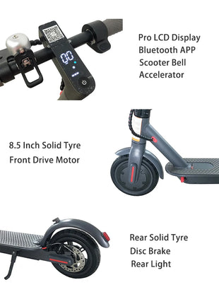 1200W Acceleration Motor Foldable Electric Scooter with 11-inch Off-road Wide Tire - riparo82