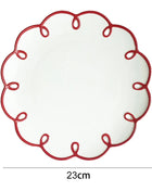 Holaroom piatto in ceramica scavato tazza da tè al latte pratico piatto da pranzo tazza da caffè Dessert piatto da pane stoviglie stoviglie da cucina - riparo82