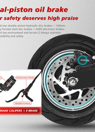 Stock High-Speed 70KM/H 3200W Dual Motors Foldable Adult Electric Scooter 10-Inch Wheel All Roads Silent Tires Long Battery Life - riparo82