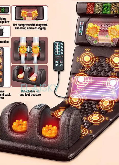 Heat therapy and vibration functions in overlay graphic

