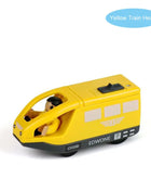 Set di treni elettrici Giocattoli Modello di treno Auto elettrica adatta per ferrovia in legno Pista del treno in legno Regalo di Natale per bambini