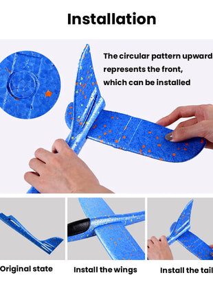 48 centimetri Grande Lancio A Mano Lancio Schiuma Palne EPP Modello di Aereo Aliante Aereo Modello di Aereo All'aperto FAI DA TE Giocattolo Educativo per I Bambini - riparo82