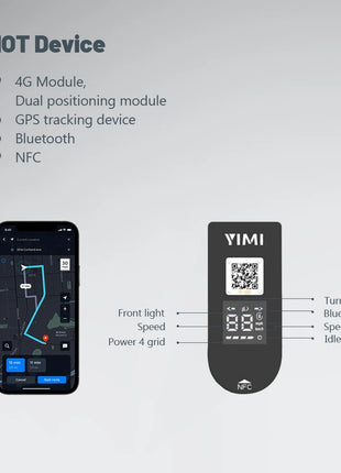 YIMI S600 Smart GPS Rent Electric Scooter Adults Kick-E Scooter Waterproof Software Sharing System Seat Cable Lock Helmet Option - riparo82