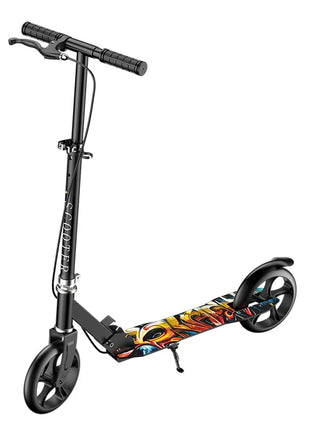 Urban Adult Two-Wheel Foldable Scooter with Large PU Planar Wheel and Hand Brake for Convenient Transportation - riparo82