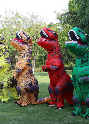 T-rex gonfiabile uit Tyrannosaurus Costume da dinosauro bambino bambini adulto gioco di ruolo Fancy Halloween Mascot Party Apparel