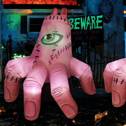 COMIN 6 FT Halloween Inflatable Outdoor Indoor Party Garden Lawn Decor Giant Scary Yard Blow Decor Built-in LEDs Handmade Latex