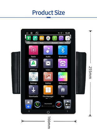 Universal 2 Din Tesla Autoradio 2 din Android 14 Rotatable screen Car Stereo Car Radio GPS Navi Car Multimedia Player 10.1 in - Riparo82