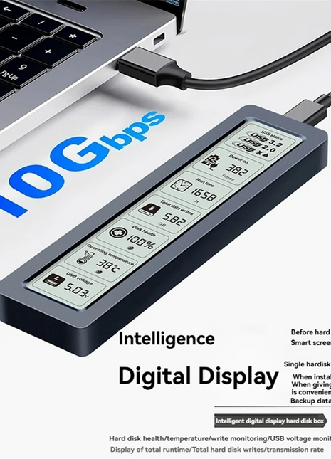 High-end M.2 SSD NVMe Case USB3.2 Gen2 Type C 10Gbps PCIe SSD Case M.2 NVME Enclosure Disk Box Tool Free SSD Aluminum Case - Riparo82