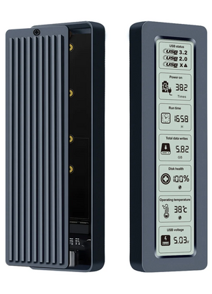 High-end M.2 SSD NVMe Case USB3.2 Gen2 Type C 10Gbps PCIe SSD Case M.2 NVME Enclosure Disk Box Tool Free SSD Aluminum Case - Riparo82