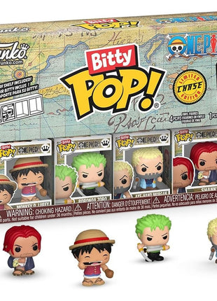 Funko Bitty Pop One Piece - Monkey D. Luffy/R.Zoro/Axe-Hand Morgan/Mystery Chase