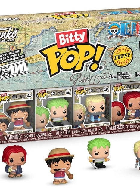 Funko Bitty Pop One Piece - Monkey D. Luffy/R.Zoro/Axe-Hand Morgan/Mystery Chase