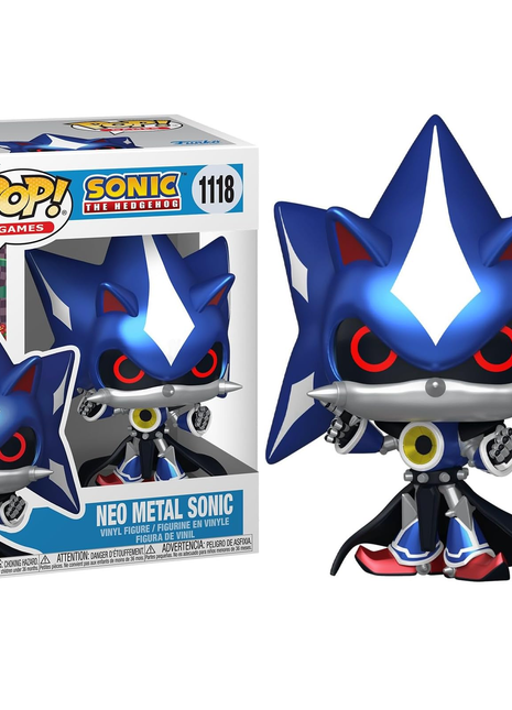 Funko Pop ! Games Sonic The Hedgehog - (1118) Neo Metal Sonic Vinyl Figure 9cm