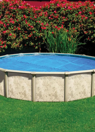 In The Swim 18' Premium Blue Round Solar Pool Cover 12 Mil for Solar Heating Above Ground Pools and Inground Pools - Riparo82