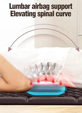 Infrared heating massage cushion fully extended