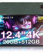 DOOGEE T30 MAX Tablet 12.4 Inch Android 14 Tablets 4K Android Tablet with 20GB RAM 512GB Storage Helio G99 Octa Core CPU10800mAh Battery 50MP+20MP+2MP 4 Speakers 4G LTE Cellular Tablet Green - Riparo82