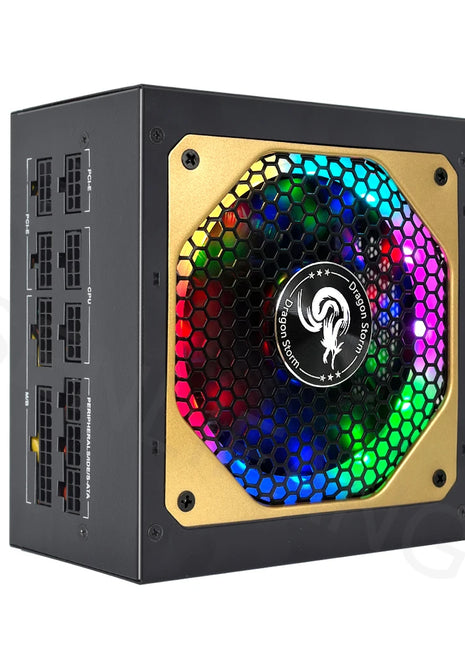 JULONGFENGBAO ATX 850W Full Modular RGB 80Plus Gold 20+4Pin 12V PSU Professional E-Sports Video Game Computer PC Power Supply - Riparo82