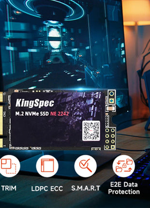 KingSpec SSD M2 256GB NVME SSD 1TB 128GB 512GB ssd M.2 2242 PCIe Hard Drive Disk Internal Solid State Drive for Laptop - Riparo82