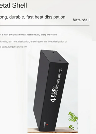 L-Latest Audio Splitter 1 in 4 Out RCA L/R Aux Stereo Audio Splitter 1X4 Audio Distributor for PC DVD Speaker Splitte, US Plug - Riparo82