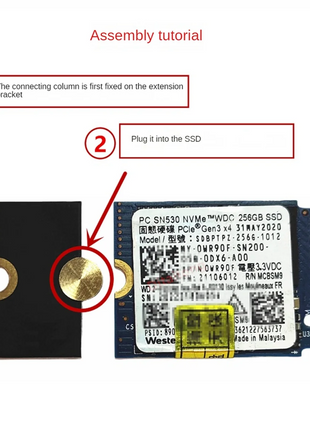 L68AM2 Solid-State Drive Adapter M2 2230 SSD to 2242 Converter Card 2230 to 2242 Extension Bracket - Riparo82