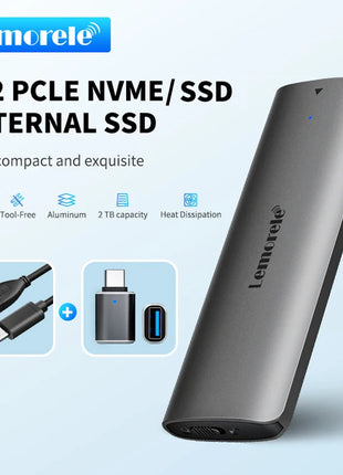 Lemorele SSD Enclosure M.2 NVMe USB 3.1 10Gbps PCIe M.2 SSD Case Enclosure External for External Hard Drive M/B+M Key M.2 SSD - Riparo82