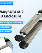 Lemorele SSD M2 Case M.2 NVMe SATA SSD Enclosure Adapter 10Gbps USB 3.1 Gen2 USB C External Enclosure Supports M and B&M Keys - Riparo82