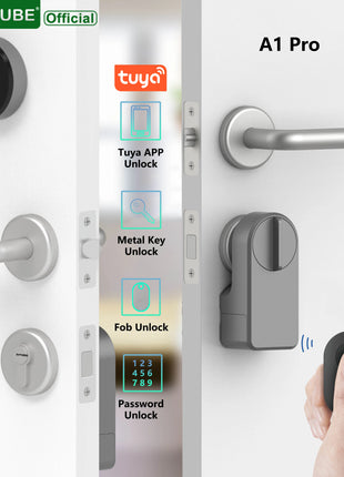 Lock interface glowing blue in night mode