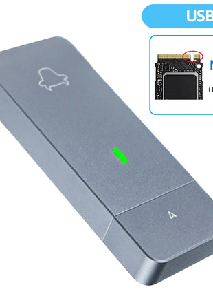 M.2 NVMe 2230 SSD Case Adapter JMS583 Portable SSD Box M.2 M Key Solid State Drive Case USB3.2 Gen2 USB Type-C for M2 2230 SSD - Riparo82