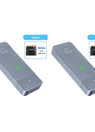 M.2 NVMe 2230 SSD Case Adapter JMS583 Portable SSD Box M.2 M Key Solid State Drive Case USB3.2 Gen2 USB Type-C for M2 2230 SSD - Riparo82