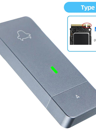 M.2 NVMe 2230 SSD Case Adapter JMS583 Portable SSD Box M.2 M Key Solid State Drive Case USB3.2 Gen2 USB Type-C for M2 2230 SSD - Riparo82