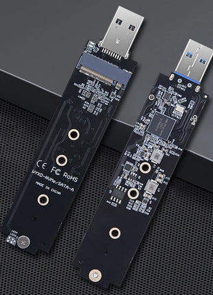 M.2 SSD SATA/NVMe To USB 3.1 Adapter B+M Key/M Key M2 To USB 3.1 SSD Riser Card Board External Enclosure Hard Disk Box Adapter - Riparo82