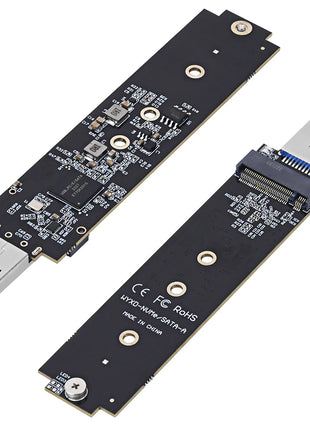 M.2 SSD SATA/NVMe To USB 3.1 Adapter B+M Key/M Key M2 To USB 3.1 SSD Riser Card Board External Enclosure Hard Disk Box Adapter - Riparo82