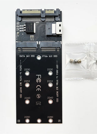 M.2 To SATA Adapter SFF-8654 To M2 NVME SSD 22Pin SATA To M2 Expansion Card Converter Riser Board Fit for PC Desktop Mainboard - Riparo82