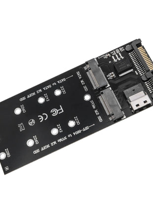 M.2 To SATA Adapter SFF-8654 To M2 NVME SSD 22Pin SATA To M2 Expansion Card Converter Riser Board Fit for PC Desktop Mainboard - Riparo82
