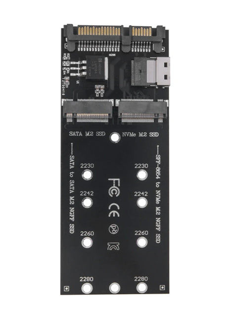 M.2 To SATA Adapter SFF-8654 To M2 NVME SSD 22Pin SATA To M2 Expansion Card Converter Riser Board Fit for PC Desktop Mainboard - Riparo82