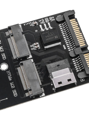M.2 To SATA Adapter SFF-8654 To M2 NVME SSD 22Pin SATA To M2 Expansion Card Converter Riser Board Fit for PC Desktop Mainboard - Riparo82