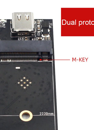 M.2 To USB 3.1 Type C Riser Board 10Gbps 6Gbps Converter Adapter SATA/NVME SSD To USB 3.1 Type C for 2230 2240 2260 2280 M2 SSD - Riparo82