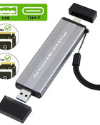 M2 SSD Case Dual Protocols M.2 NVME NGFF SATA Enclosure USB 3.2 Type C SSD Adapter 10Gbps To NVMe SATA External Hard Disk Box - Riparo82