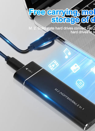 M2 SSD Case M.2 NVMe SATA SSD Enclosure Adapter 10Gbps USB 3.1 Type C Dual Protocol External Enclosure Supports M And B&M Keys - Riparo82