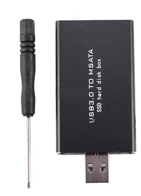 MSATA to USB USB 3.0 to MSATA SSD Enclosure USB3.0 to MSATA Case Hard Disk Adapter M2 SSD External HDD Box HDD Case - Riparo82