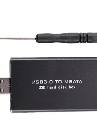 MSATA to USB USB 3.0 to MSATA SSD Enclosure USB3.0 to MSATA Case Hard Disk Adapter M2 SSD External HDD Box HDD Case - Riparo82