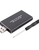 MSATA to USB USB 3.0 to MSATA SSD Enclosure USB3.0 to MSATA Case Hard Disk Adapter M2 SSD External HDD Box HDD Case - Riparo82