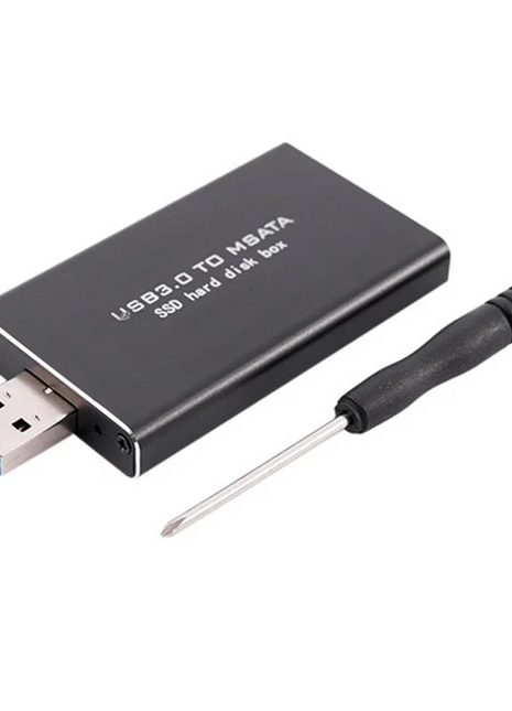 MSATA to USB USB 3.0 to MSATA SSD Enclosure USB3.0 to MSATA Case Hard Disk Adapter M2 SSD External HDD Box HDD Case - Riparo82