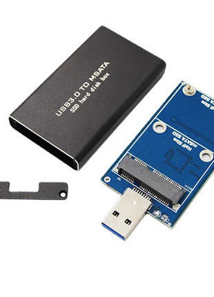 MSATA to USB USB 3.0 to MSATA SSD Enclosure USB3.0 to MSATA Case Hard Disk Adapter M2 SSD External HDD Box HDD Case - Riparo82